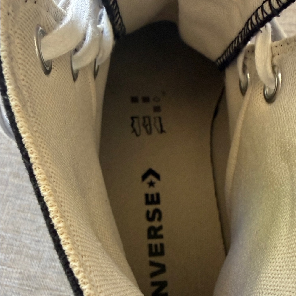 Converse Women's Black and White High-Top Sneakers - Picture 8 of 10